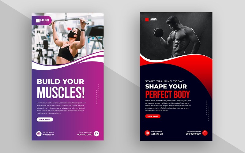 Fitness Gym Social Media Story Template Ver-1