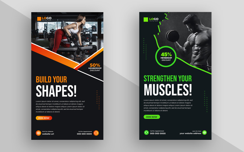 Fitness Gym Social Media Story Template Ver-2