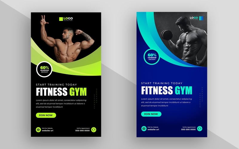 Fitness Gym Social Media Story Template Ver-3