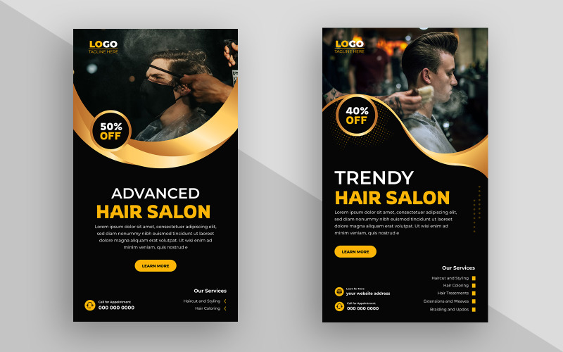Hair Salon Social Media Story Template Ver-2