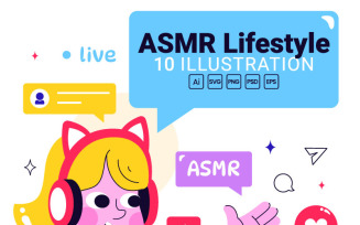 10 ASMR Lifestyle Illustration