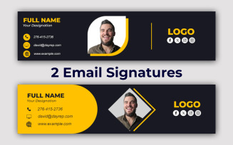 2 Email Signature PSD Templates | Minimal, Elegant & Professional | Photoshop Editable