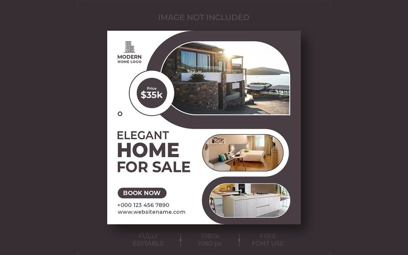 Minimal Real Estate Social Media Post Template