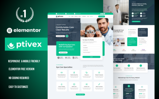 Ptivex – Eye Care WordPress Elementor Template