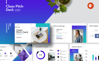 Clean Pitch Deck PowerPoint Template