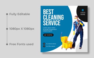 Cleaning Service Agency Social Media Post Template Ver-1