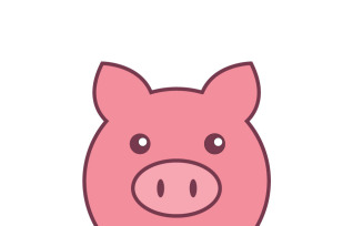 Cute Pink Piggy Bank Money Saver Vector Illustration