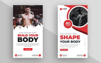 Fitness Gym Social Media Story Template Ver-4