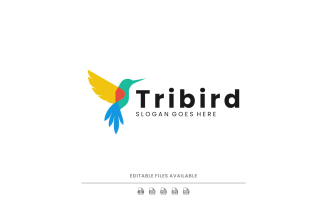 Flat Modern Bird Logo Design