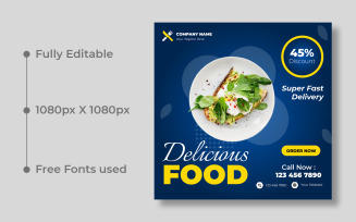 Food Delivery Social Media Post Template Ver-1