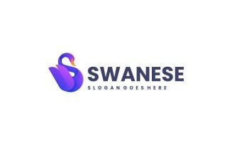 Gradient Modern Swan Logo Design12