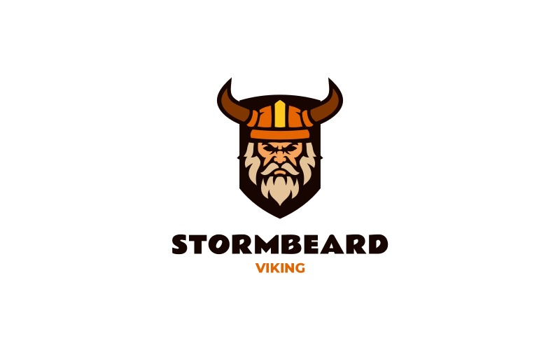 Mascot Modern Viking Logo Design4 Logo Template
