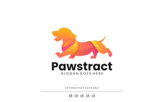 Modern Gradient Dog Logo Design 78945