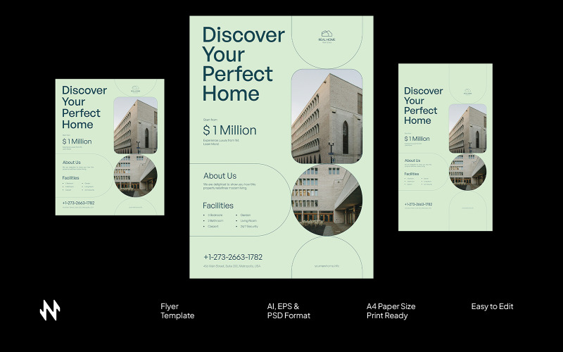 Simple Minimal Real Estate Flyer Corporate Identity