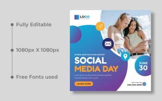 Social Media Day Social Media Post Template Ver-1