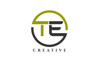 TE Letter Unique Design Logo Template