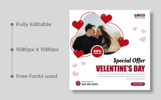 Valentine's Day Social Media Post Template Ver-4