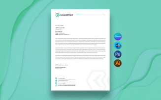 Editable Company Letterhead in Canva, Word, Photoshop & Illustrator