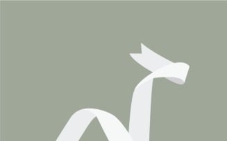 Elegant White Ribbon Banner Design for Modern Websites