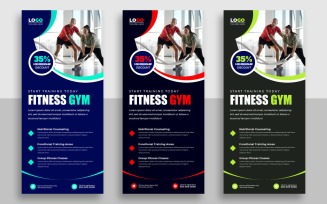 Fitness Gym Rack Card or Dl Flyer Template Ver-1