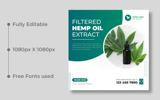 Hemp CBD Oil Social Media Post Ver-1