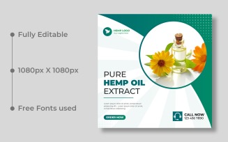 Hemp CBD Oil Social Media Post Ver-3