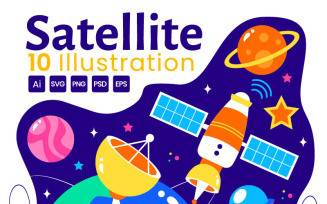 10 Satellite Internet Technology Illustration