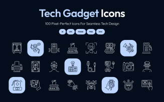 Modern Tech Gadget Icon Set