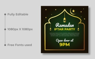 Ramadan Iftar Party Social Media Post Template Ver-1