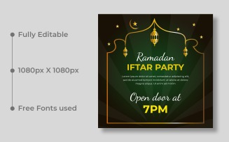 Ramadan Iftar Party Social Media Post Template Ver-2
