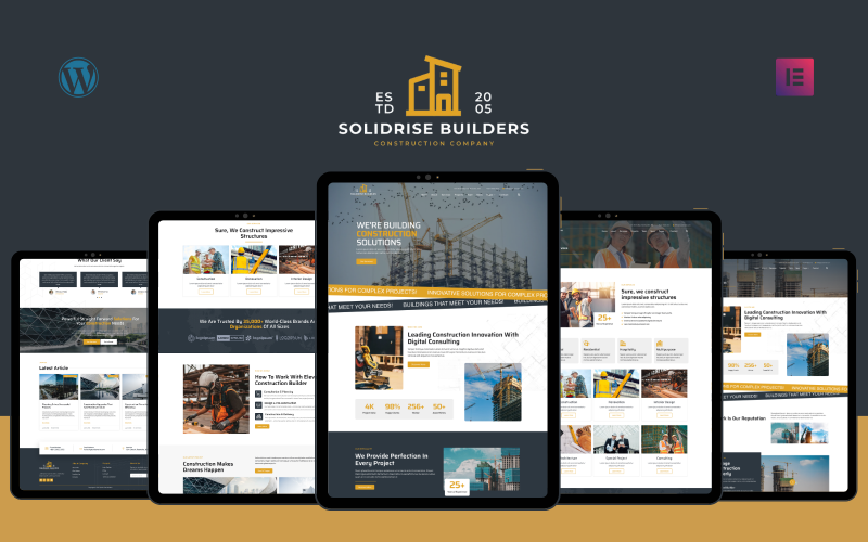 Solid Rise - Building Construction & Architecture Services WordPress Theme