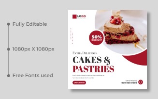 Special Cake Sale Social Media Post Template Ver-4