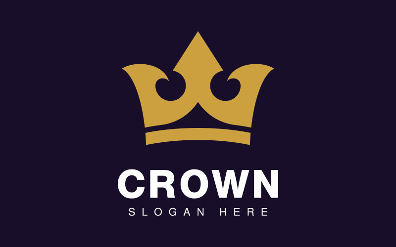 Crown Logo Royal King Queen vector symbol design, 1 Logo Template