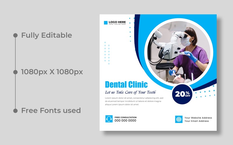 Dental Care Social Media Post Template Ver-1