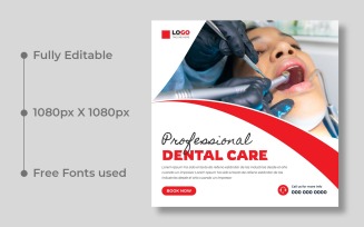 Dental Care Social Media Post Template Ver-5