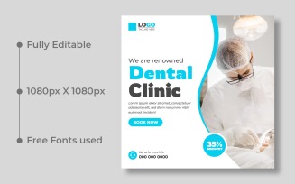 Dental Care Social Media Post Template Ver-7