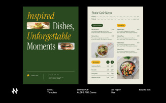 Green Minimalist Menu Template