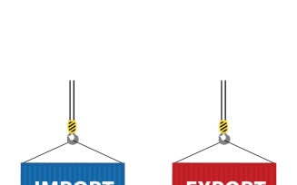 Import Export Logistics Concept: Cargo Crane Container Design