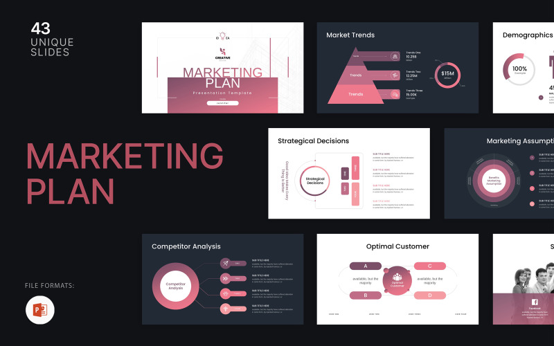 Marketing Plan Presentation Template Design 2030 PowerPoint Template