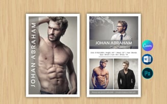 Modeling Comp Card Template | Professional Model Zed Card Design