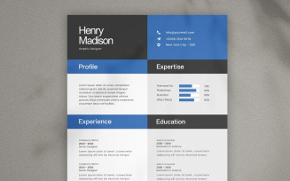 Modern Minimal Resume CV Template