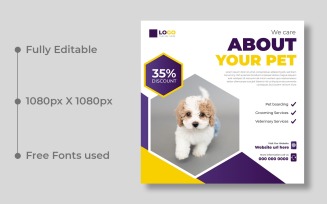 Pet Care Social Media Post Template Ver-1