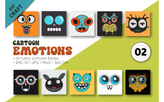 Set of Cartoon emotions 02