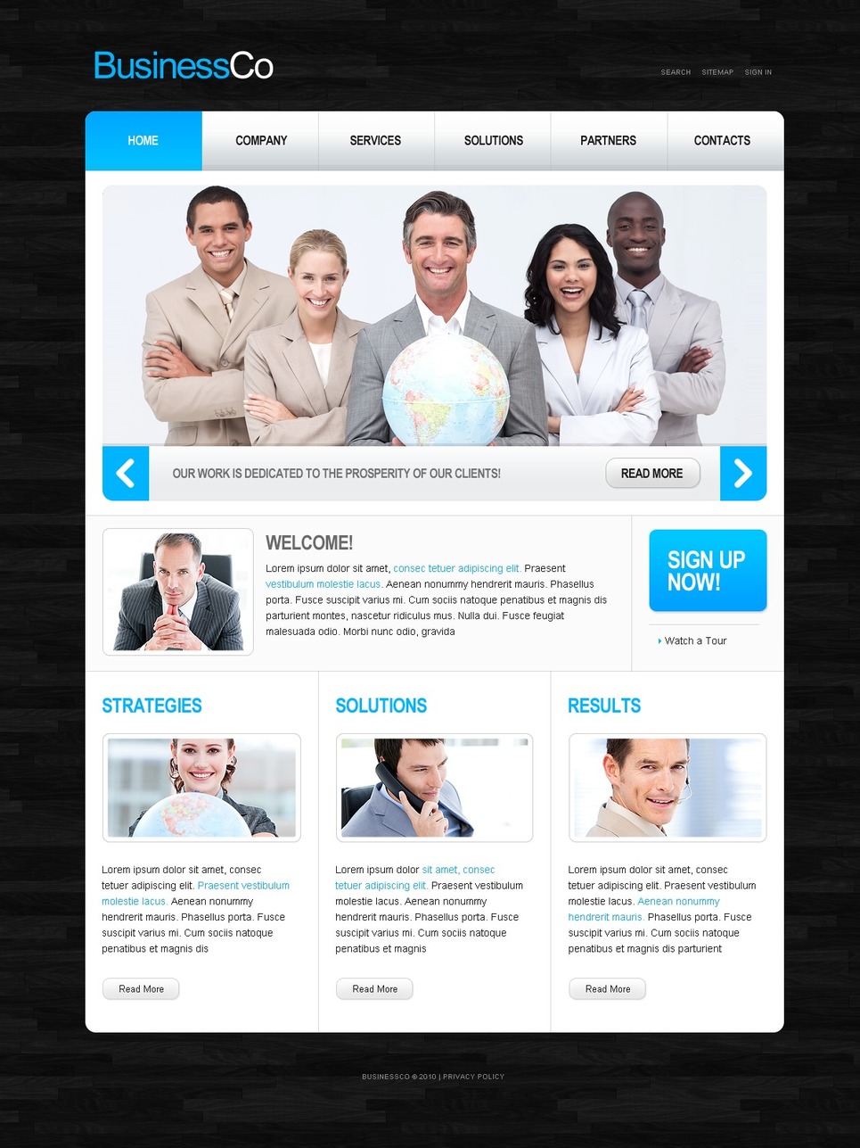 Business PSD Template New Screenshots BIG