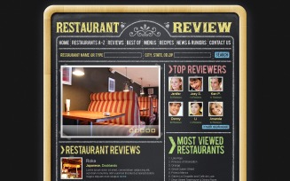Restaurant Reviews PSD Template