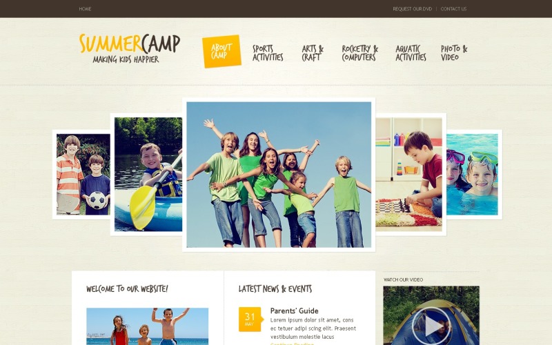 Summer Camp PSD Template