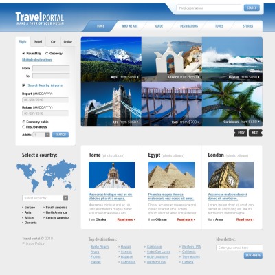 Travel Guide PSD Template #54112