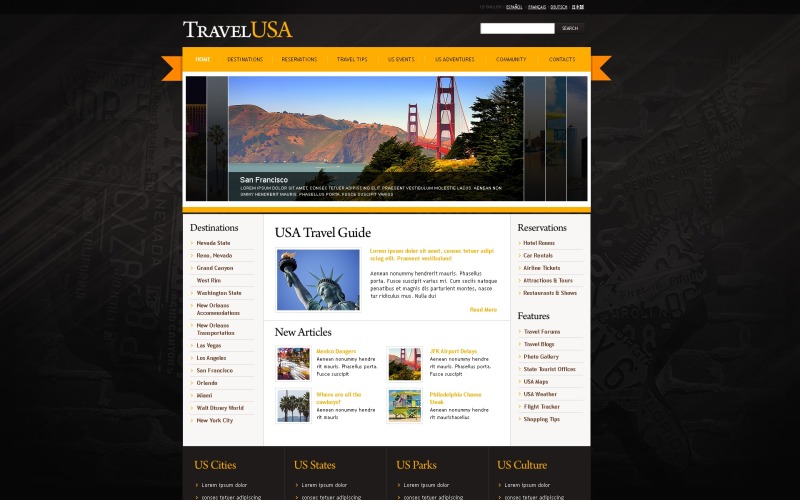 Travel Guide PSD Template