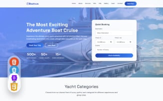 Boatvus - Yacht Booking HTML Landing Template