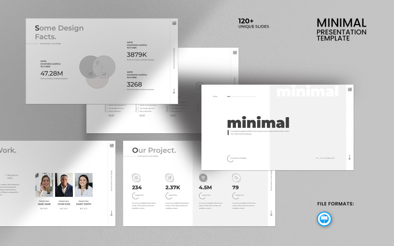 Clean Minimal Business Keynote Presentation Template Keynote Template